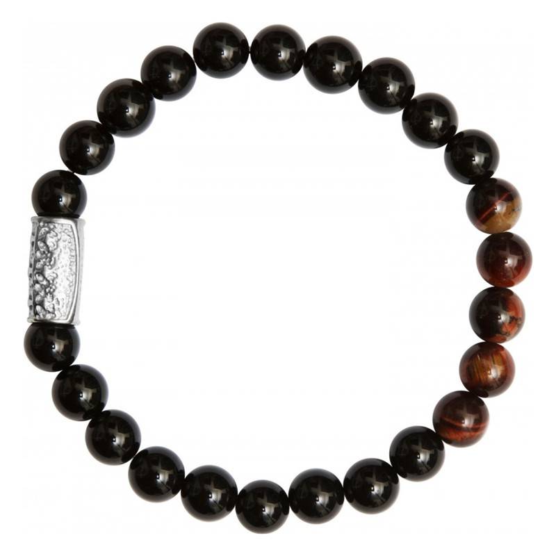 Black Agate and Red Tiger's Eye Bracelet - Lauren Steven