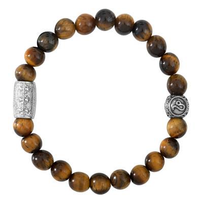 Tiger's Eye Leo Bracelet, Length 19.5 cm or 20.5 cm - Lauren Steven