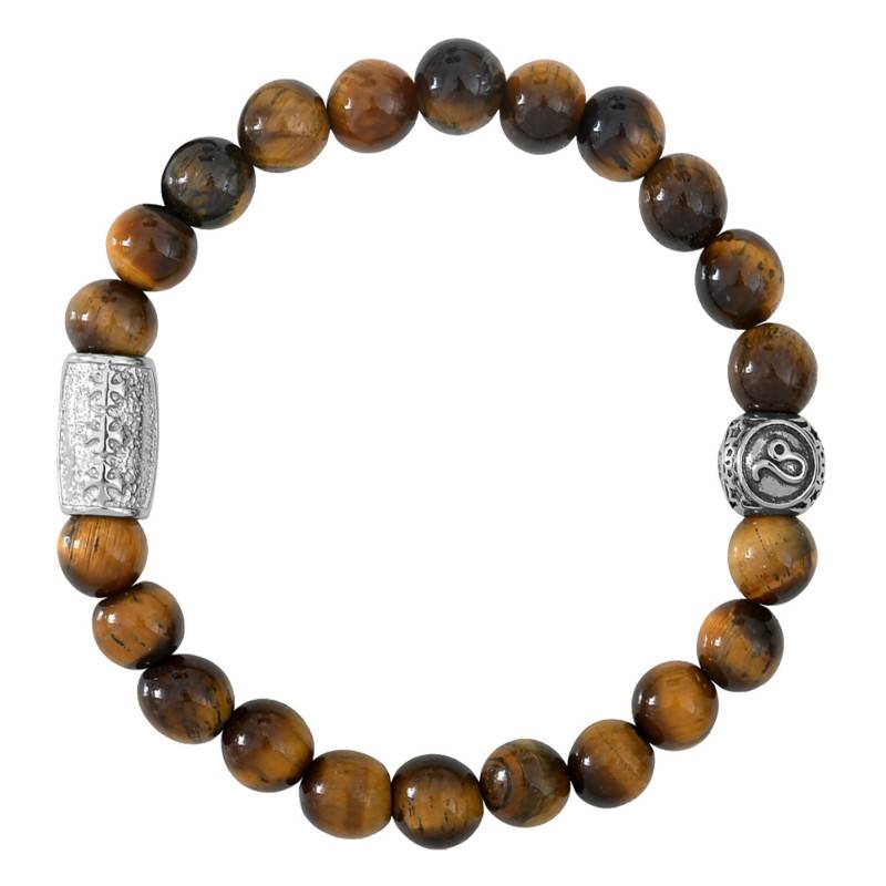 Tiger's Eye Leo Bracelet, Length 19.5 cm or 20.5 cm - Lauren Steven