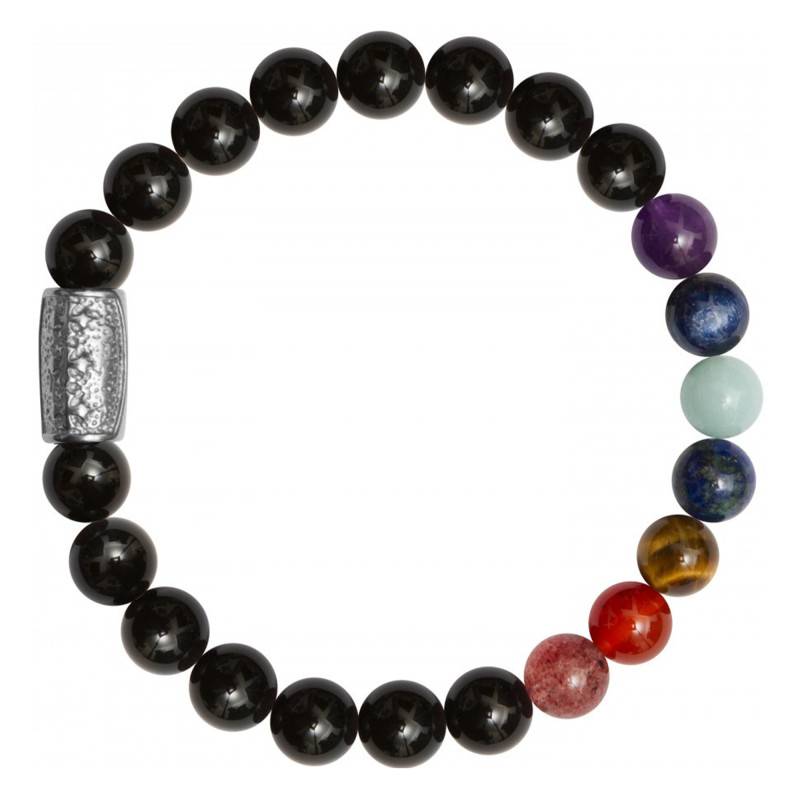 7 Chakra Black Agate Bracelet - Lauren Steven