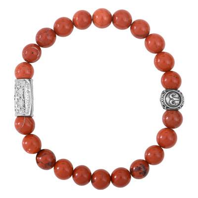 Red Jasper Aries Bracelet, Length 19.50 cm to 20.50 cm - Lauren Steven