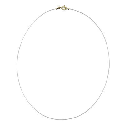 750/1000 Yellow Gold Nylon Thread Chain, Length 35 to 45 cm - Les Essentiels