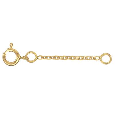 750 Yellow Gold Cable Chain Extension, 5 cm Length, 1 mm to 2 mm Width - Les Essentiels