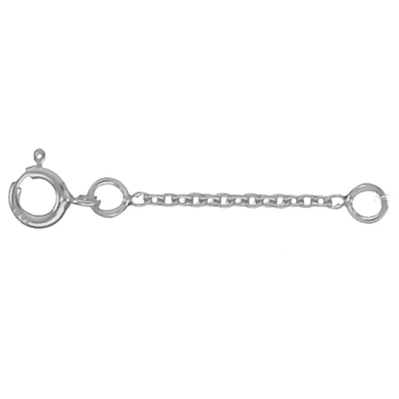 750/1000 White Gold Chain Extender, Length 5 cm, Width 1 mm to 2 mm - Les Essentiels