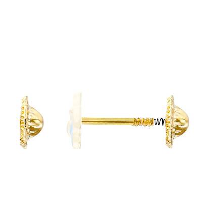 2 Yellow Gold Screw-Back Earring Clasps - Les Essentiels