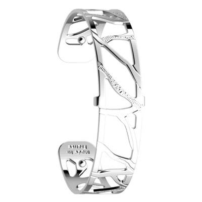 Manchette Tigre Argentée, Largeur 14 mm - Les Georgettes