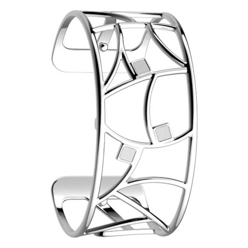 Charleston Silver Cuff Bracelet, 14 mm Wide - Les Georgettes