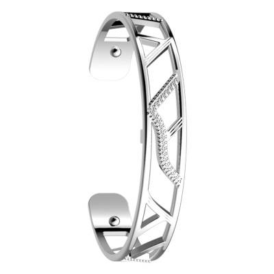 Manchette Désert Argentée & Oxydes de Zirconium, 14 mm - Les Georgettes