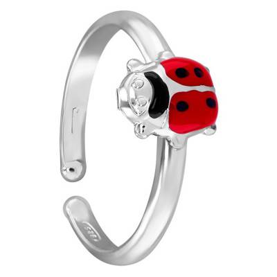 Bague Coccinelle Argent - Les Petites Lucioles