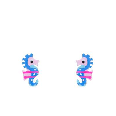Boucles d'Oreilles Hippocampe Argent - Les Petites Lucioles
