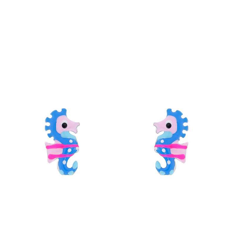 925 Silver Seahorse Stud Earrings - Les Petites Lucioles