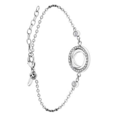 Stainless Steel Lotus Style Circle Bracelet, Length 20.30 cm - LS2176-2/1 - Lotus