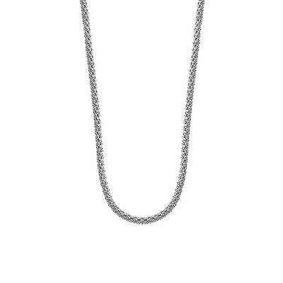 Collier Maille Jaseron Resserrée Argent, Longueur 42 cm - LP3286-1/1 - Lotus