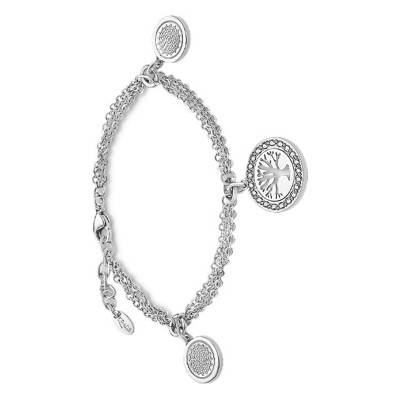 Stainless Steel Rainbow Bracelet, Adjustable Length 20 cm - LS1869-2/1 - Lotus