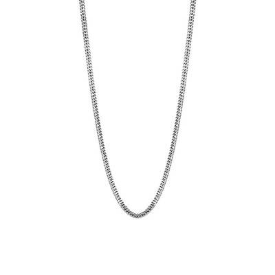 Lotus Men in Black Steel Cable Chain Necklace, Length 60 cm - LS1682-1/1 - Lotus