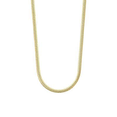 Gold-Toned 925 Silver Lotus Silver Chain, Length 42 cm - LP3292-1/2 - Lotus
