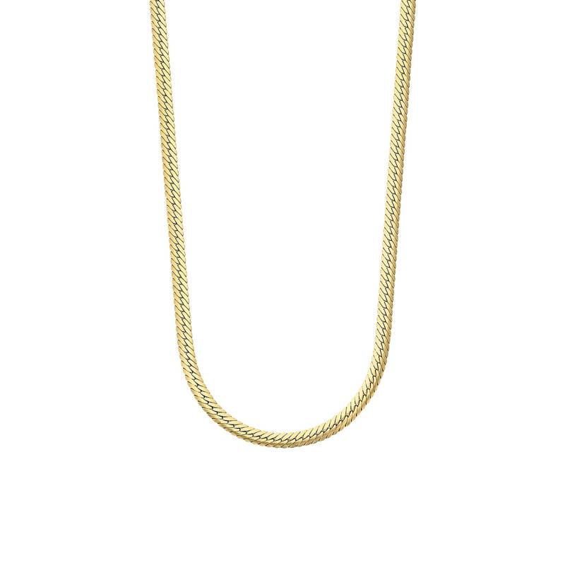 Gold-Toned 925 Silver Lotus Silver Chain, Length 42 cm - LP3292-1/2 - Lotus