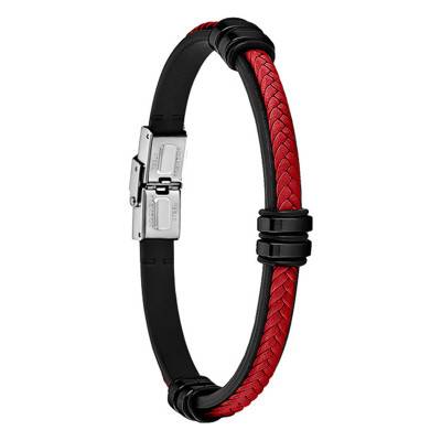 Red Urban Man Bracelet, 22.5 cm - LS1829-2/9 - Lotus