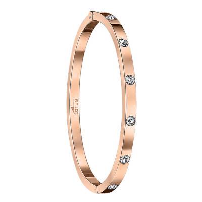 Bracelet Lotus Style Bliss en Acier Or Rose, Longueur 6 cm - LS1846-2/3 - Lotus