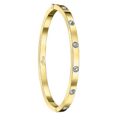 Lotus Style Bliss Gold-Plated Steel Bangle Bracelet, Diameter 6.1 cm - LS1846-2/2 - Lotus
