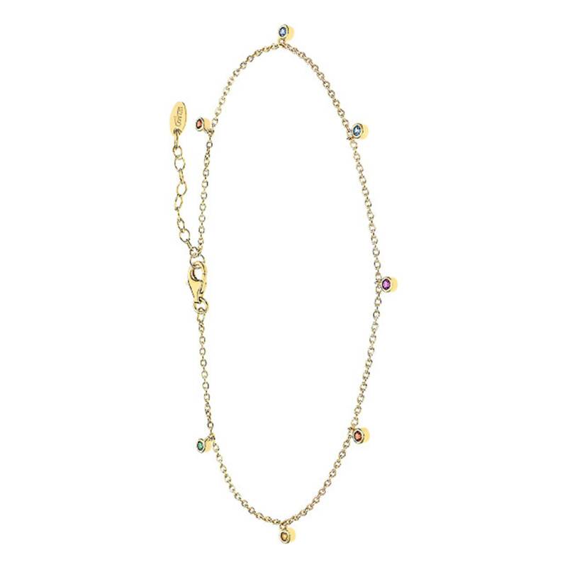 925 Silver Gold-Tone & Multicolored Stones Bracelet, Length 23 cm - lp3245-8/2 - Lotus