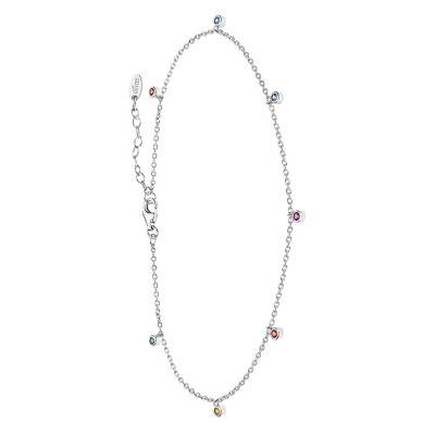 Delicate Chain & Multicolored Stones Bracelet, Length 23 cm - lp3245-8/1 - Lotus