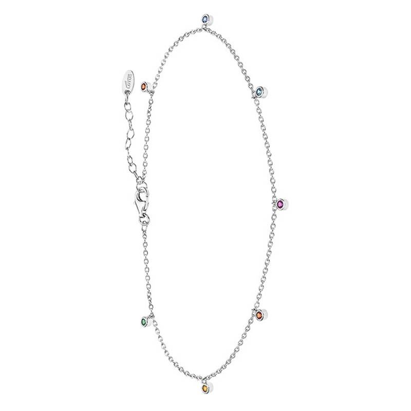 Delicate Chain & Multicolored Stones Bracelet, Length 23 cm - lp3245-8/1 - Lotus