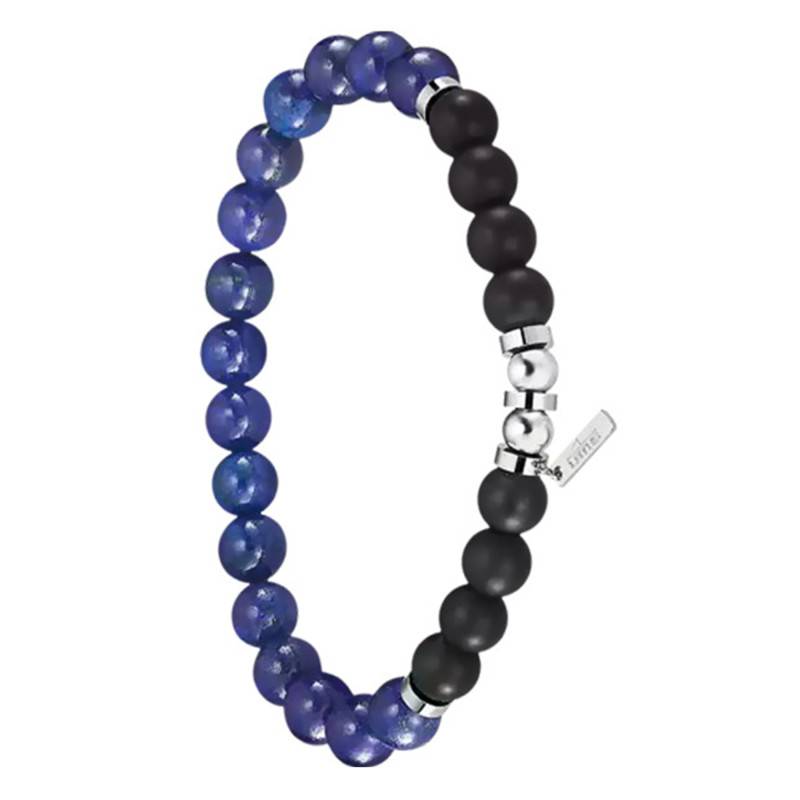 Lotus Style Blue Steel Elastic Bracelet 19 cm - LS2190-2/2 - Lotus