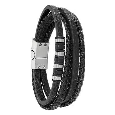 Steel Lotus Style Urban Man Bracelet, Length 22 cm - LS2101-2/1 - Lotus