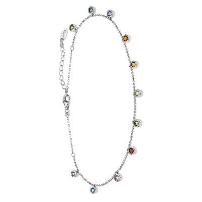 925 Silver & Colored Stone Bracelet, 23 cm Length - lp3244-8/1 - Lotus