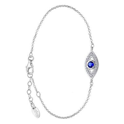 Bracelet Oeil Turc Lotus Silver en Argent 925, Longueur 16 cm à 18,50 cm - LP1971-2/1 - Lotus