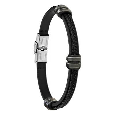Bracelet Urban Man Pulsera Noir, Longueur 22,5 cm - LS1829-2/C - Lotus