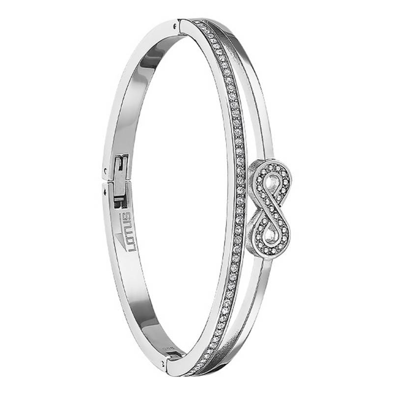 Steel Infinity Lotus Style Bliss Bracelet, Length 20 cm, Diameter 6.7 cm - LS2088-2/2 - Lotus