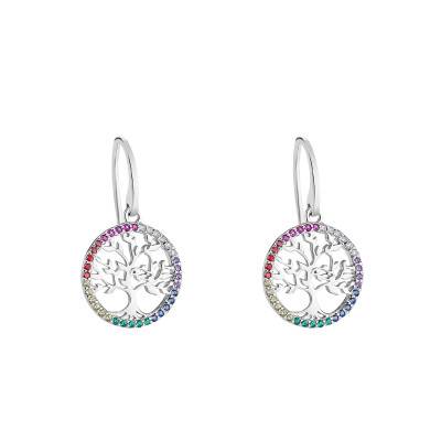 925 Silver Tree of Life Lotus Silver Stud Earrings - LP1746-4/4 - Lotus