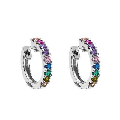 925 Silver Lotus Silver Hoop Earrings, Diameter 15 mm - LP1993-4/1 - Lotus