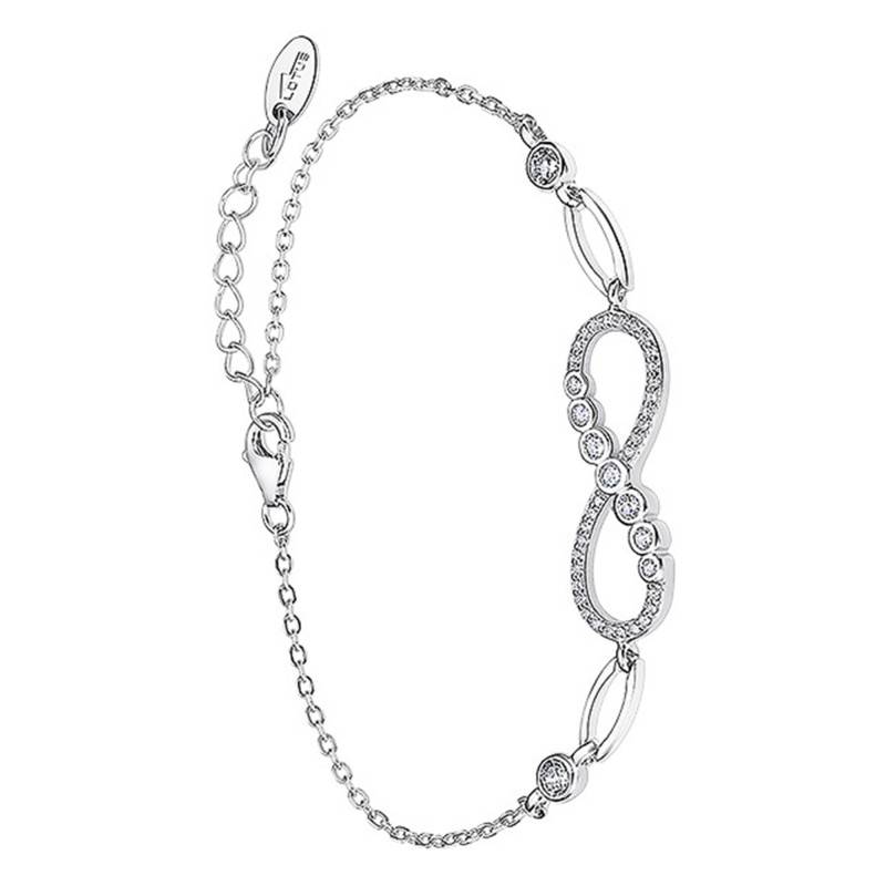 Lotus Silver 925 Infinity Bracelet, Adjustable Length 16 cm - LP3189-2/1 - Lotus