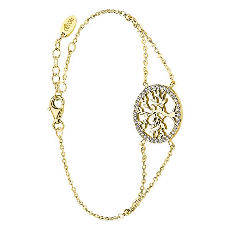 Gold-Plated Tree of Life Bracelet, Length 16 cm to 18.5 cm - LP1746-2/3 - Lotus