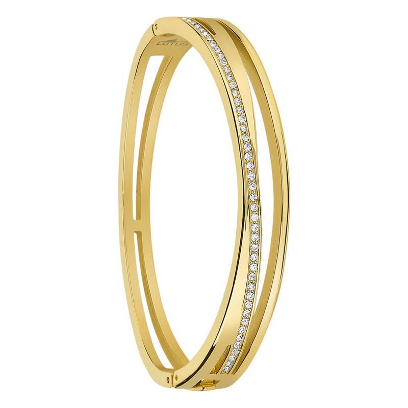 Lotus Style Bliss Gold-Toned Stainless Steel Bangle, Diameter 6 cm, Width 2,80 mm - LS2113-2/2 - Lotus