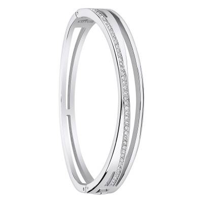 Lotus Style Steel Bangle, Diameter 6 cm, Width 2,80 mm - LS2113-2/1 - Lotus