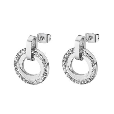 Boucles d'oreilles Style, Acier & Zircon LS2176-4/1 - Lotus