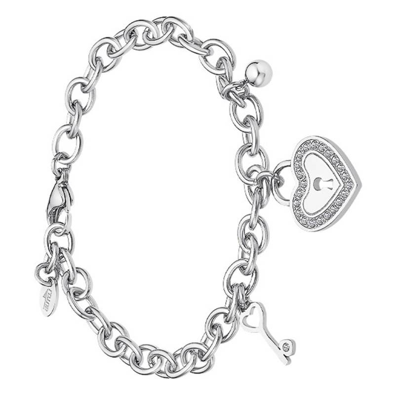 Gray Heart Bracelet, Adjustable Length 21 cm - LS2188-2/1 - Lotus