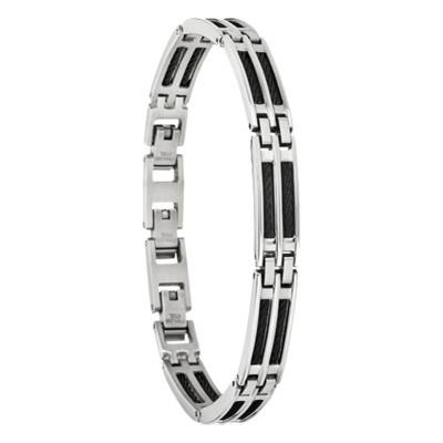 Bracelet style men in black acier LS1800-2/1, Longueur 22 cm - Lotus