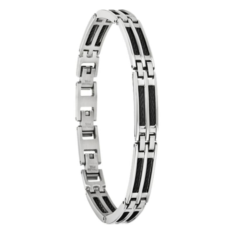 Steel Style Men In Black Bracelet, Length 22 cm - LS1800-2/1 - Lotus