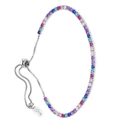 Bracelet Multicolore Lotus Silver en Argent 925 & Pierres,16 cm à 18,50 cm - LP3179-2/3 - Lotus