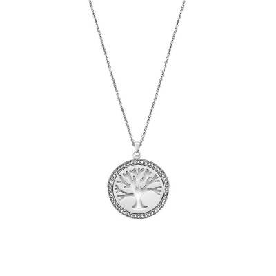 Collier Arbre de Vie Acier - LS1869-1/1, Longueur 75 cm - Lotus