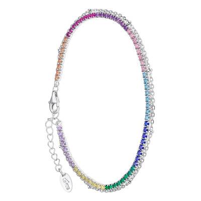 Lotus Silver Multicolor 925 Sterling Silver & Stone Bracelet, 16 cm to 18.50 cm - LP3181-2/4 - Lotus