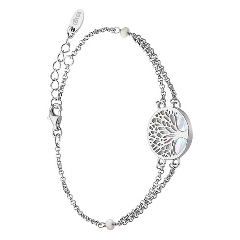 925 Silver & Mother-of-Pearl Tree Of Life Bracelet, Adjustable Length 16 cm - LP1678-2/1 - Lotus