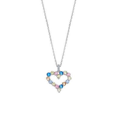 Collier Coeur Lotus Silver en Argent 925, Longueur 42 à 45 cm - LP3536-1/1 - Lotus