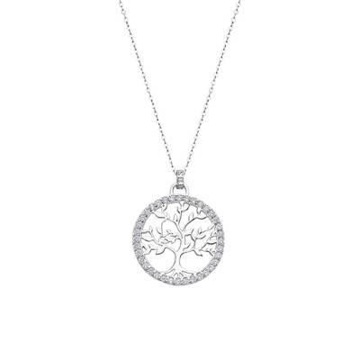 925 Silver Tree of Life Necklace, Length 42 cm - LP1746-1/1 - Lotus