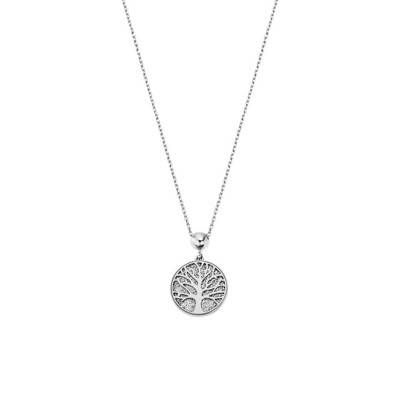 Steel Tree of Life Necklace, Length 51 cm - LS2225-1/1 - Lotus